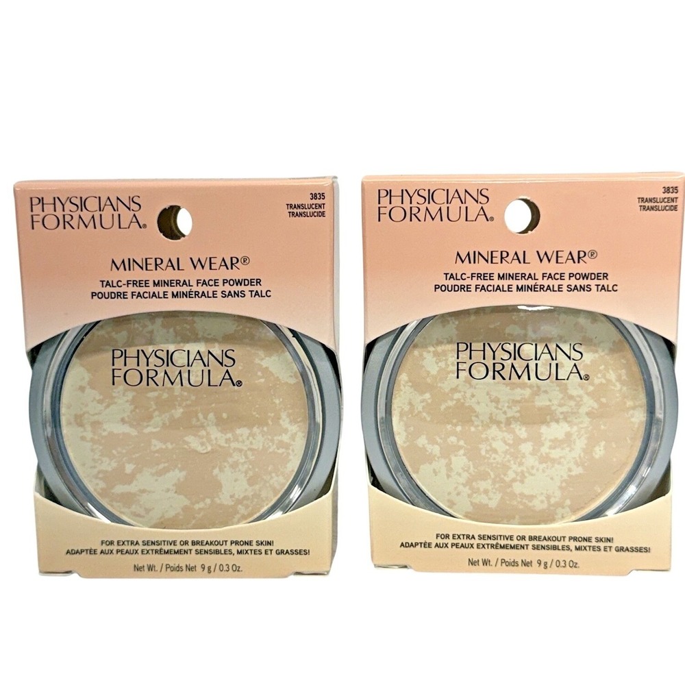 2 Pack- Physicians Formula‎ Mineral Wear Pressed Powder, Translucent, 0.30 Ounce